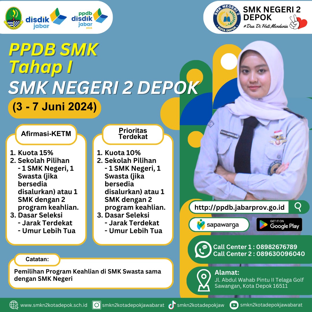 PPDB SMK Negeri 2 Depok Tahun 2024 – 2025