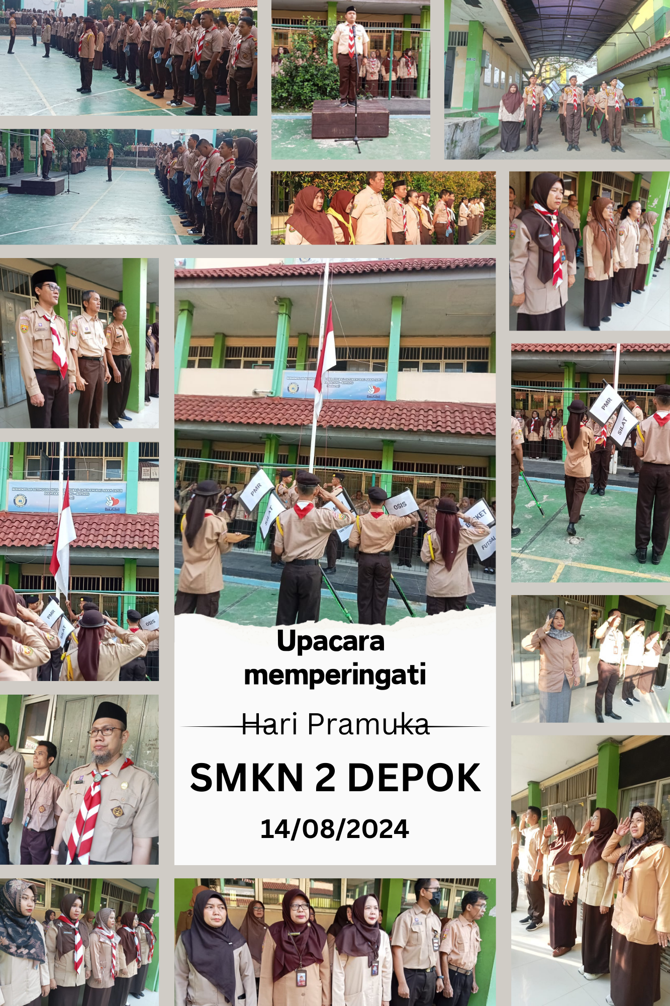 SMKN 2 DEPOK Melaksanakan Upacara Memperingati Hari Pramuka